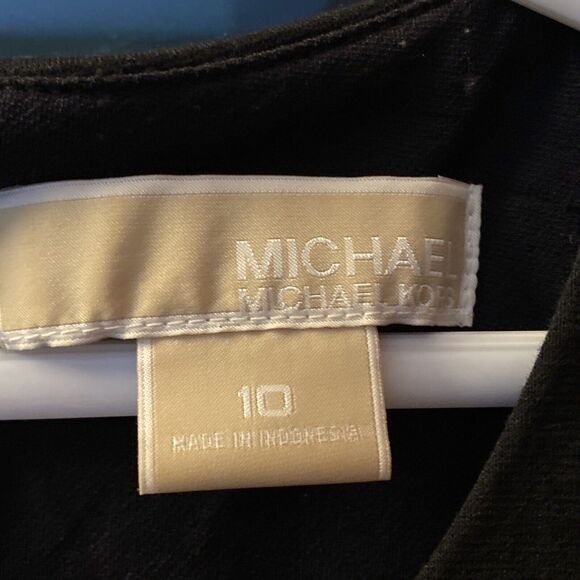 Michael Kors Women Sleeveless 1/2 Zip Knee Shift Dress Black Size 10 - Picture 6 of 6